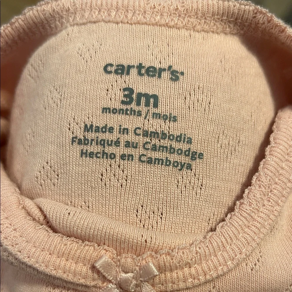 Carter's Soft Pink Long Sleeve Bodysuit